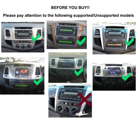 9 inch Navigation Radio 4+64GB  With Wireless Carplay for Hilux or Fortuner 2006 to 2015 With free reverse camera