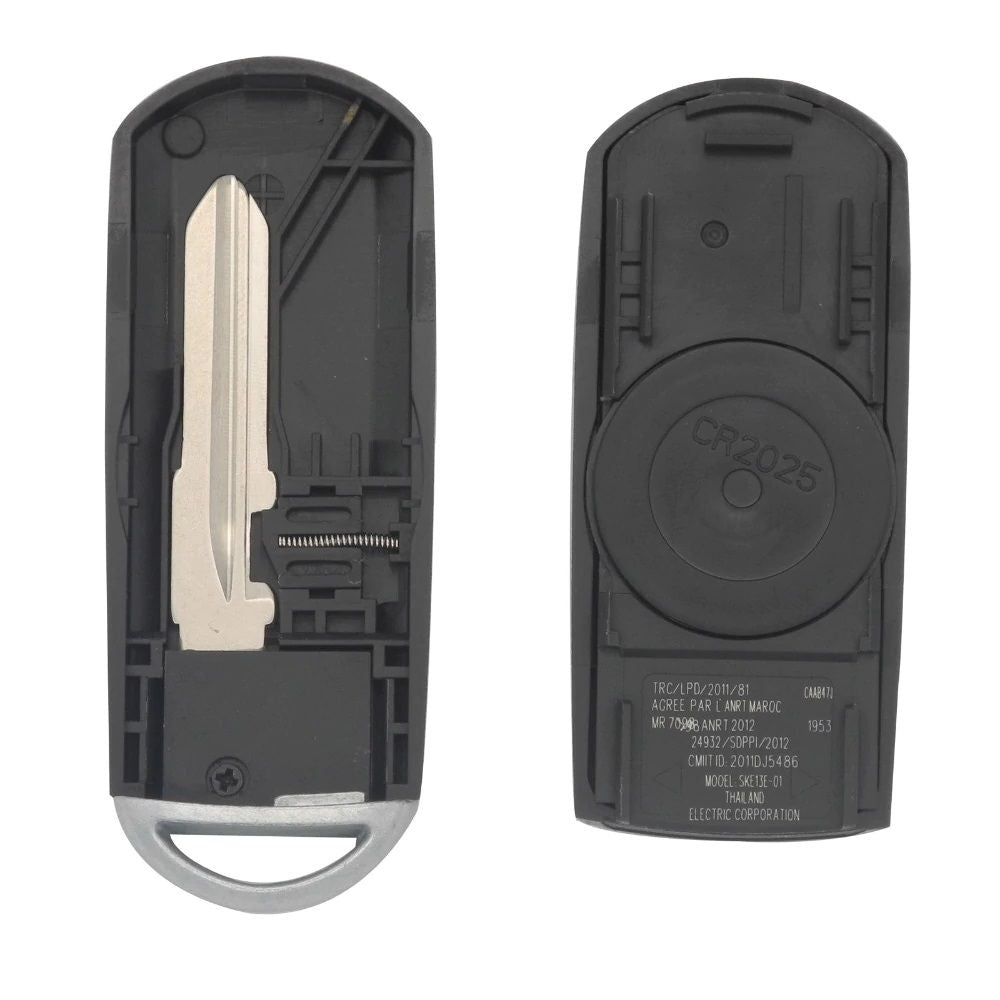 Mazda 3 Button Smart Key Case - Top Battery Frame