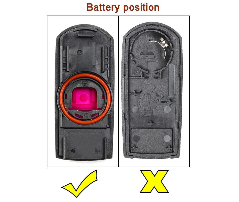 Mazda 3 Button Smart Key Case - Top Battery Frame