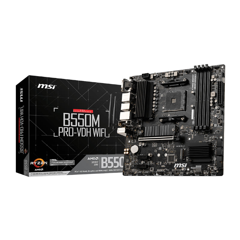 MSI B550M PRO-VDH WIFI AMD AM4 MATX Gaming Motherboard