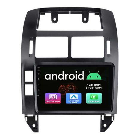 VW Polo 2003 to 2009 Bujwa Android Navigation Radio with Carplay 4+64GB available in black or silver