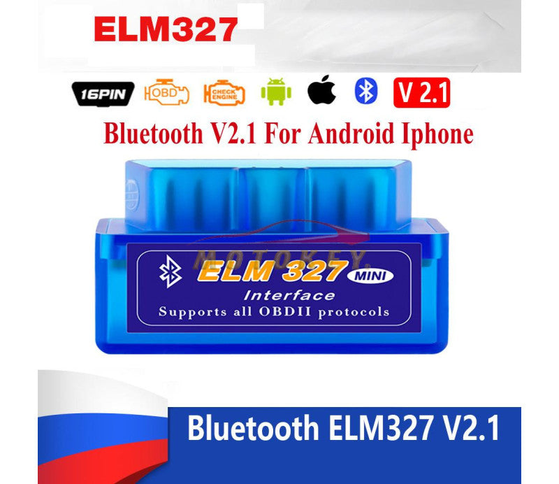 ELM327 Bluetooth OBD2 Dongle - Blue