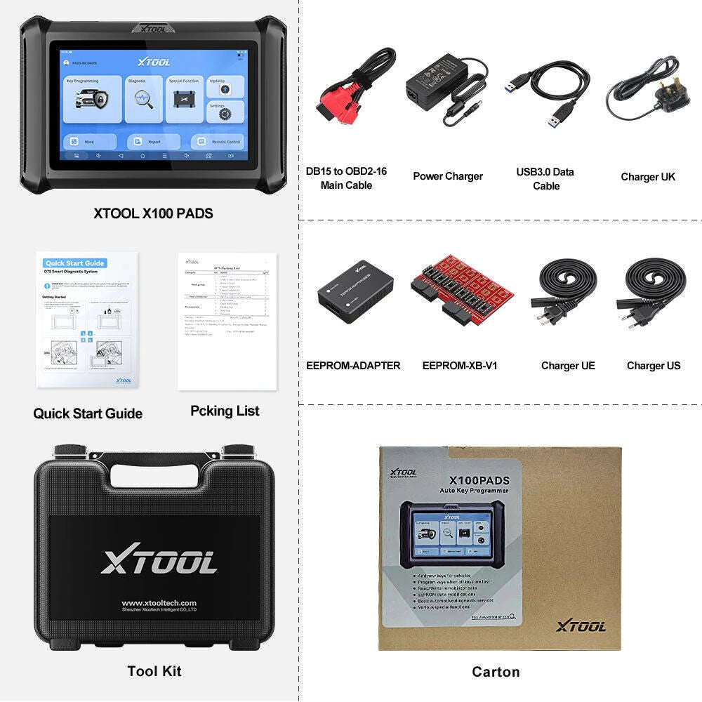 XTOOL X100 PADS Key Programming Tool with Built-In CAN FD&DOIP